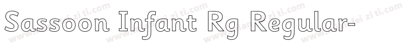 Sassoon Infant Rg Regular字体转换